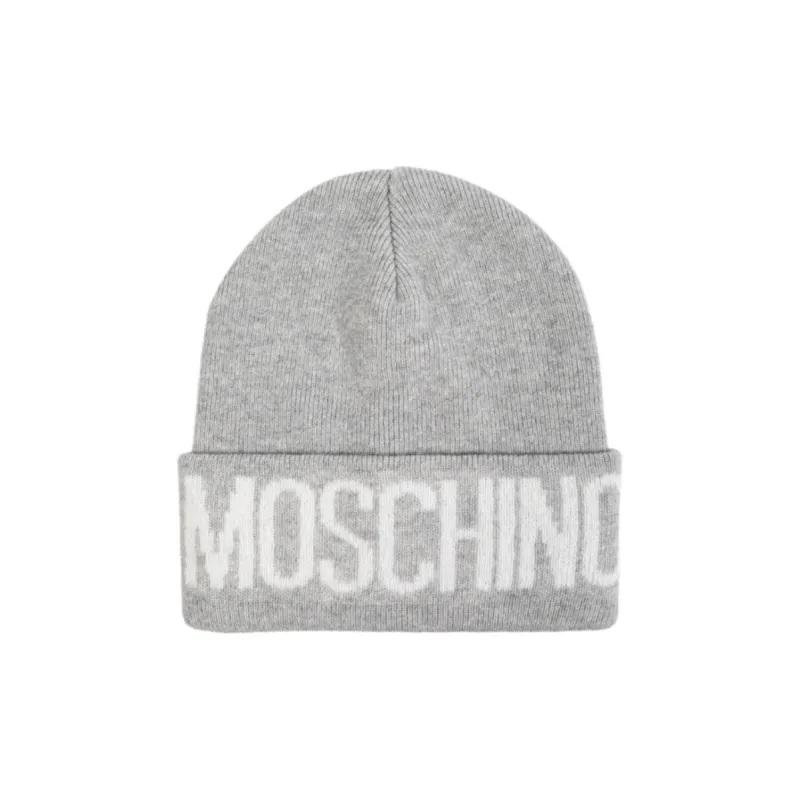 MOSCHINO Logo Detailed Knitted Beanie-0