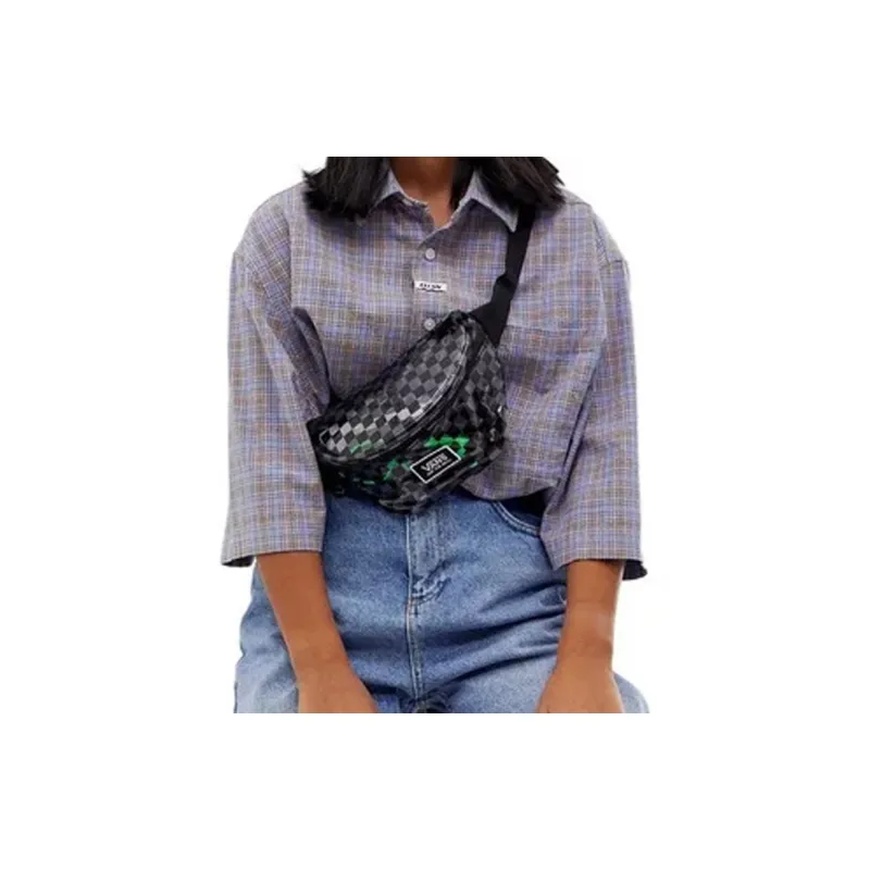 Vans PVC Crossbody Bags Fanny Pack Unisex Black White-4