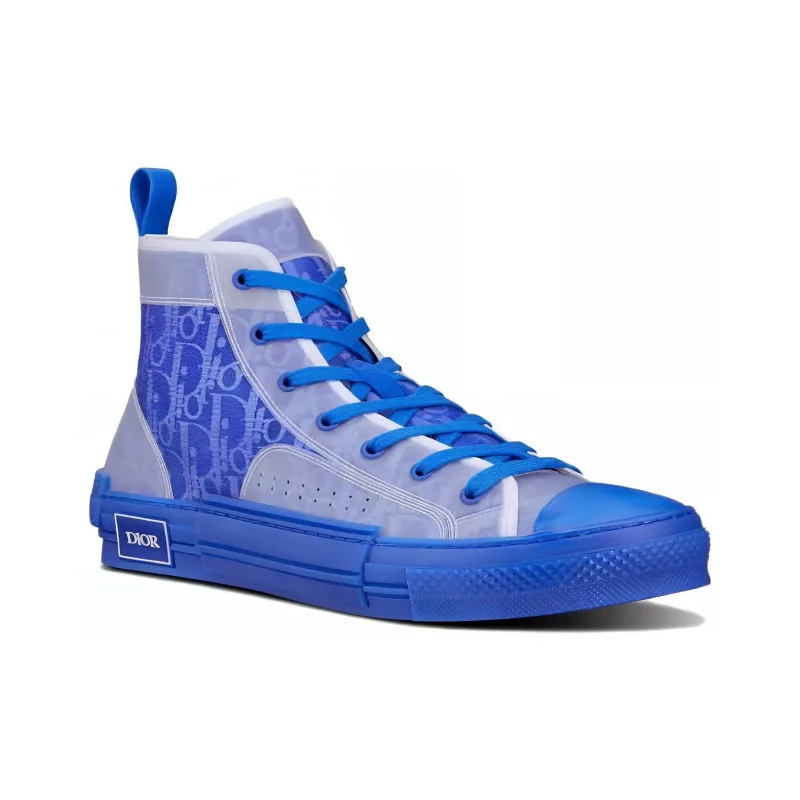 DIOR B23 High Top Blue DIOR Oblique Canvas-2