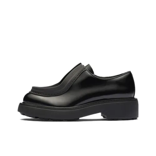 PRADA Raised-edge Leather Lace-up Shoes