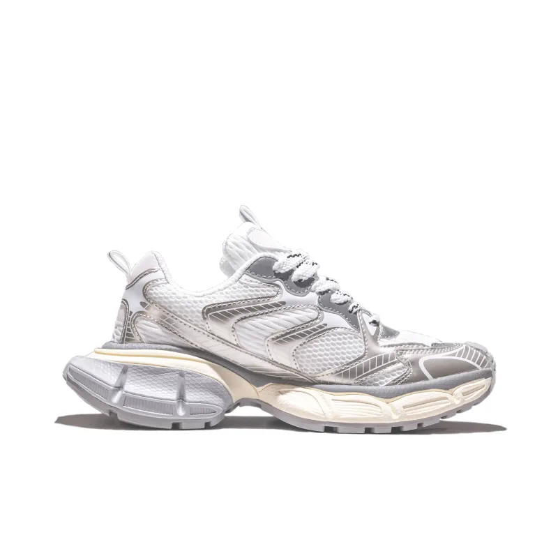 Hong Kong Meng Anti Slip Wear Resistant Breathable Height Increasing Low Top Chunky Sneakers Unisex Champagne-1
