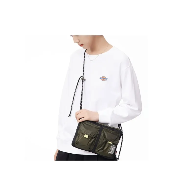 Dickies Cotton Shoulder Bag, Crossbody Bag Regular Unisex Army Green-2