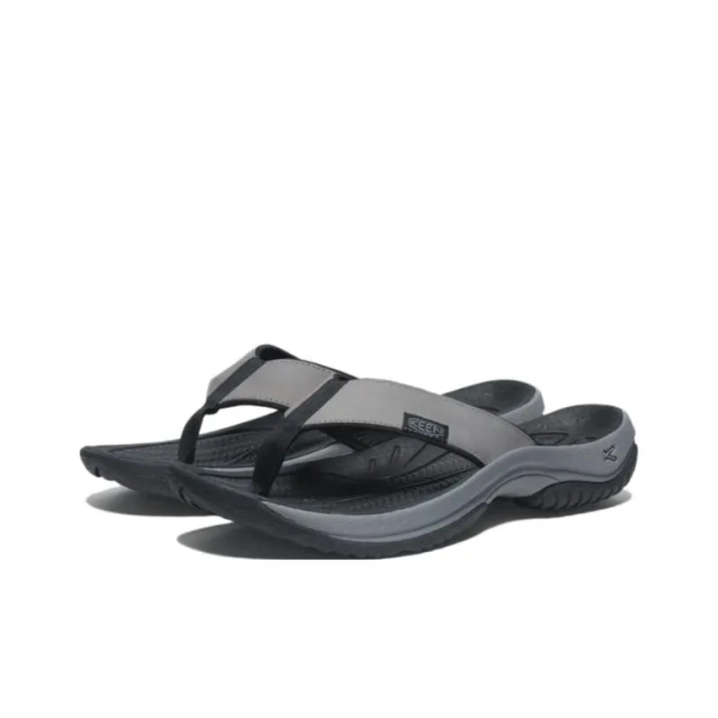 KEEN Odor-Resistant Slip-Resistant Antibacterial Flip Flops Men's Gray-2