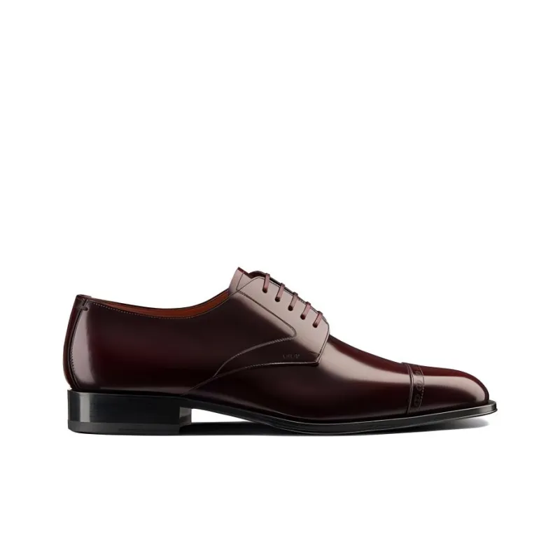 DIOR Timeless Dress Shoes Men Low-Top Burgundy-1