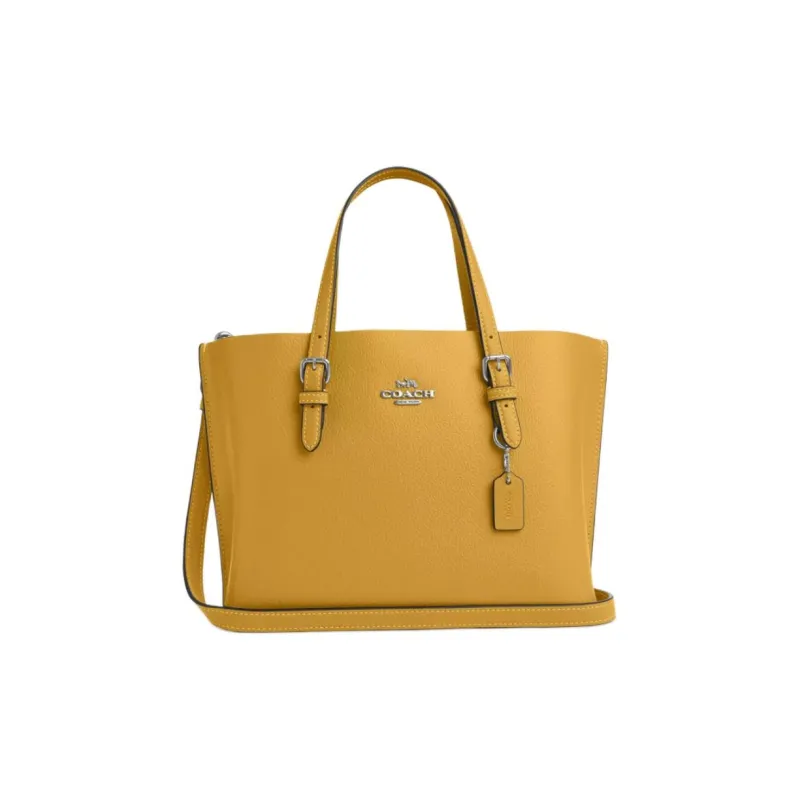 COACH Mollie Double-Sided Leather Tote Bag Shopping Bag Shoulder Bag Crossbody Bag Handbag Women's Gold-0