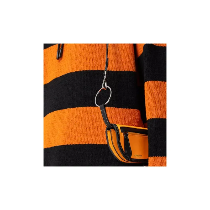Burberry Cow Leather Arlia Crescent Bag Handbag, Shoulder Bag, Crossbody Bag Card Holder Unisex Deep Orange-9