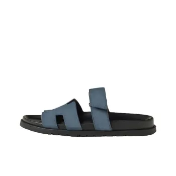 HERMES Chypre Abrasion-Resistant Slide Slippers Men's Sky Blue