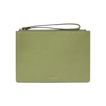 Strathberry Lizard Embossed Leather One Shoulder Crossbody Clutches Women's Olive Green
