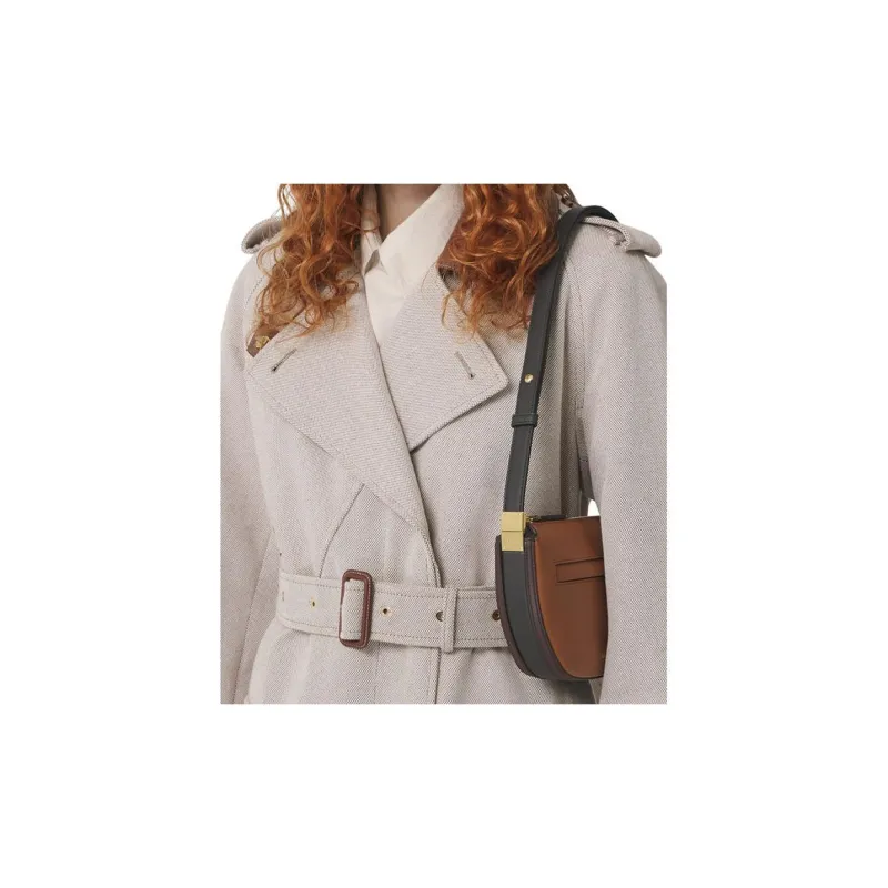 Burberry Olympia Leather Shoulder Bag Crescent Bag Handbag Shoulder Bag Crossbody Bag Mini Women's Brown-9
