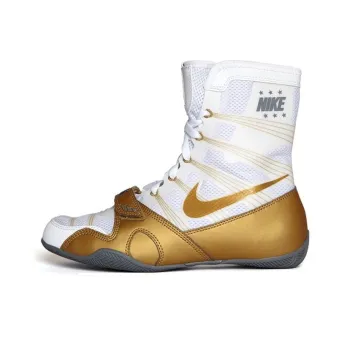 Nike HyperKO Anti Slip Wear Resistant High Top Training Shoes Unisex White Gold