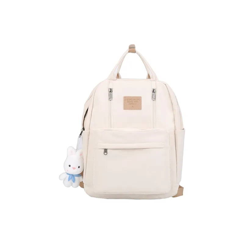 Cwatcun Nylon Backpack Regular Women's Pink/Blue/Black/Red/White-7