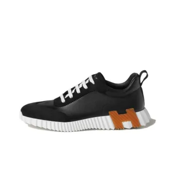 HERMES Bouncing Low Top Casual Shoes Men's Black
