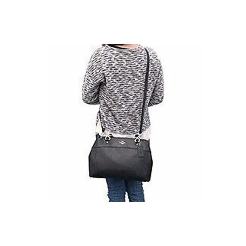 COACH Brooke Grained Leather Briefcase Handbag Shoulder Bag Large Size Women's Black-9