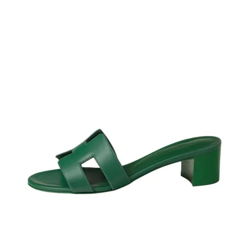 HERMES Oasis Slide Slippers Women's Green