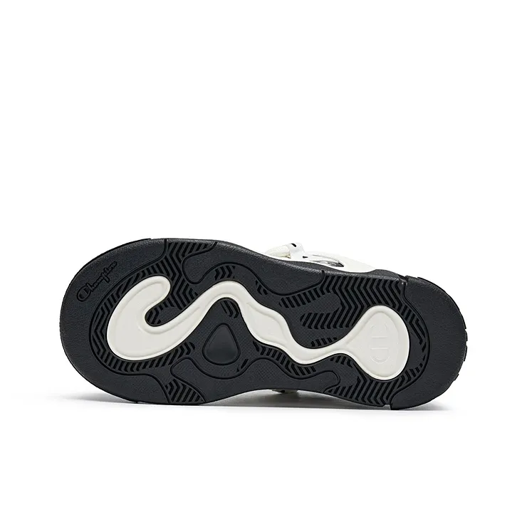 Champion Puffy Donut Skateboard Shoes Women's Black White-4
