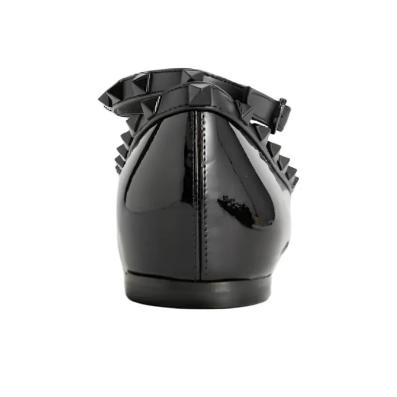 Valentino Garavani Rockstud Bow Detailed Ballerina Shoes Women's-4