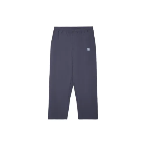 New Era Blue And White Porcelain Series Knitted Sweatpants Unisex Navy Blue