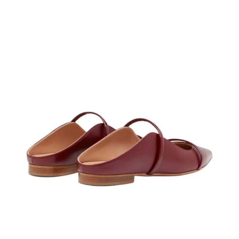 Malone Souliers Maureen Wrap-toe Slippers Women's Red-4