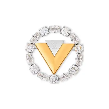 LOUIS VUITTON V For Vuitton Brooch