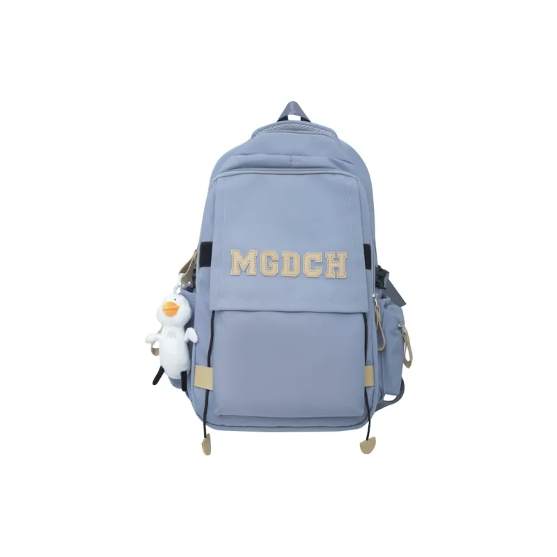 Parker Bear Nylon Backpack Unisex Black/Blue/White/Red-1