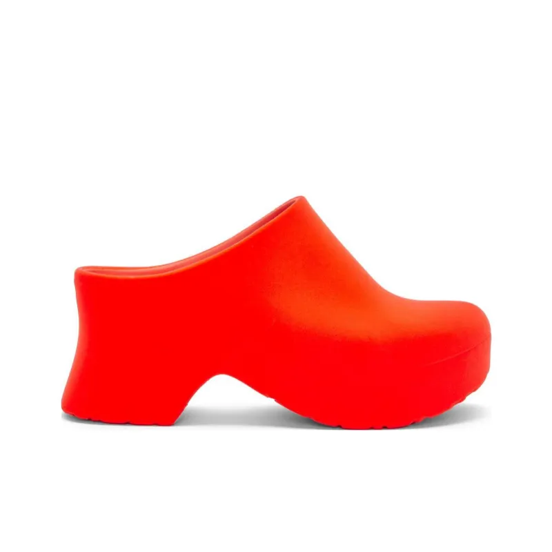 LOEWE Rubber Sole Abrasion Resistant Closed Toe Slippers Women's Orange-1