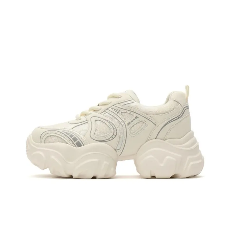 DAPHNE Cushioning, Slip Resistant, And Abrasion Resistant Low Top Chunky Sneakers Women's-4