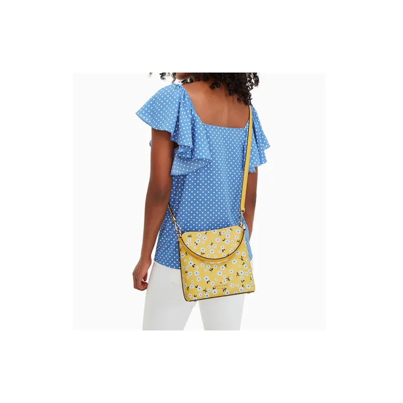 Kate Spade Artificial Leather Bucket Bags Shoulder Bag Crossbody Bag Handbag Small Size Women's Yellow-4