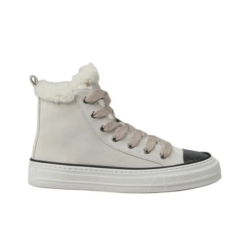 Brunello Cucinelli Jewelled Toe Mid Top Sneakers Women's-1