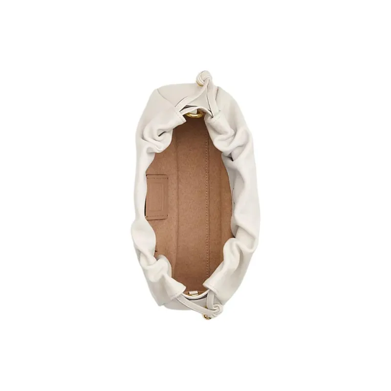 COACH Faye Cow Leather Cloud Bag, Handbag, Shoulder Bag Trumpets Women's Chalk White-2
