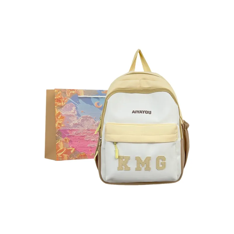 BRINCH Nylon Backpack Women's Pink/Blue/Purple/Black/Yellow/Green-9
