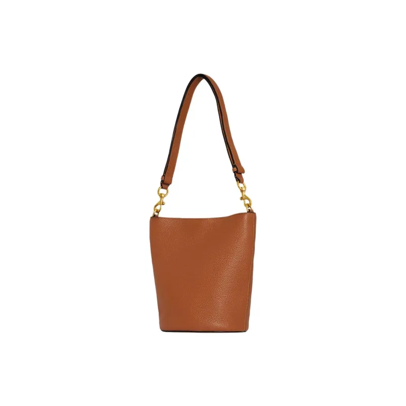 REBECCA MINKOFF Leather Bucket Bag Handbag Shoulder Bag Women's Caramel-1