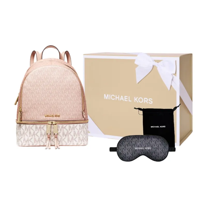 MICHAEL KORS Rhea Medium Color Block Logo Backpack-5