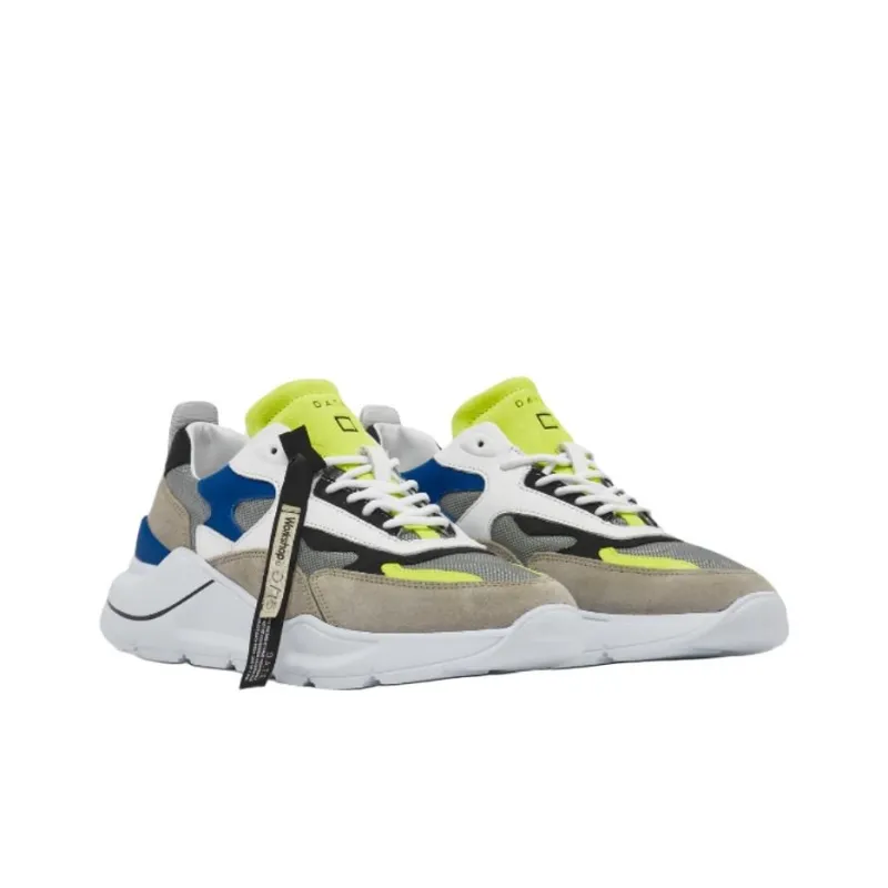 D.A.T.E Fuga Low-Top Casual Shoes Men's Green Gray-2