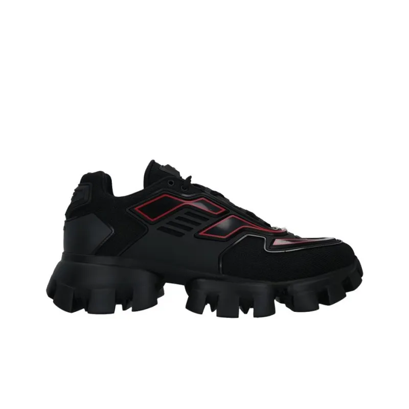 PRADA Cloudbust Thunder Knit 'Black Red'-1