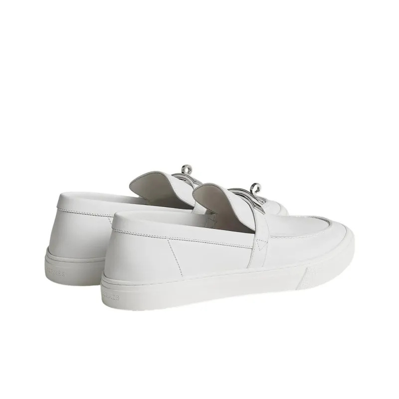 HERMES Game Loafers Men's White-4
