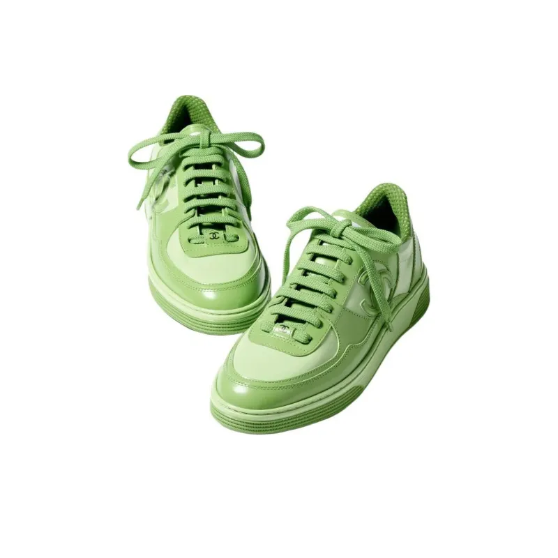 CHANEL Trainers Skateboard Shoes Men's Green-3