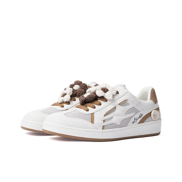 KILLWINNER Skateboard Shoes Unisex Low Top White Brown-2