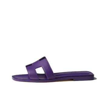 HERMES Oran Slide Slippers Women's Purple