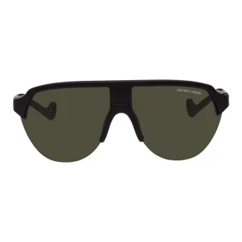 District Vision Titanium Core Irregular Shape Sunglasses Unisex Black