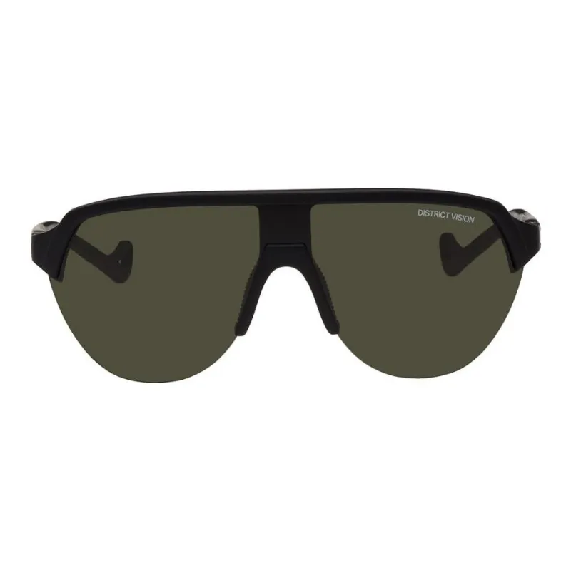 District Vision Titanium Core Irregular Shape Sunglasses Unisex Black-0