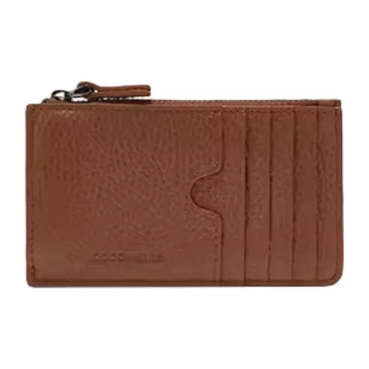 COCCINELLE Cow Leather Card Holder Women's Charcoal Ash-0