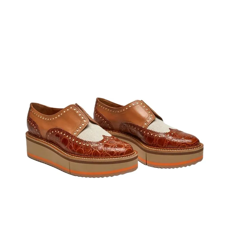 CLERGERIE Becak Casual Single Shoes 4.5cm Women's Brown-2
