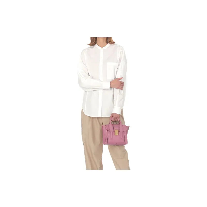3.1 Phillip Lim Pashli Litchi Grain Cow Leather Shoulder Bag Crossbody Bag Handbag Mini Women's Lilac-4