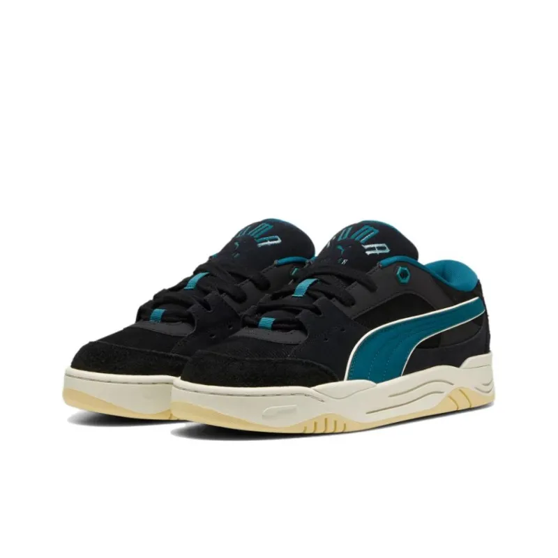 PUMA 180 Anti Slip Wear Resistant Low Top Skateboard Shoes Unisex Black Green-2