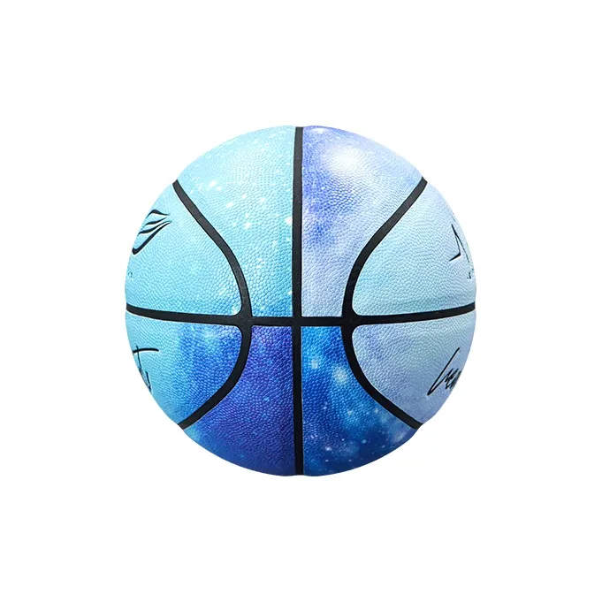 SIPAKESPORT Microfiber Leather Blue Ball Starry Sky Purple Size 7 Training Unisex-2