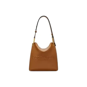 COCCINELLE Cow Leather Pageboy Bag Handbag Shoulder Bag Women's Caramel