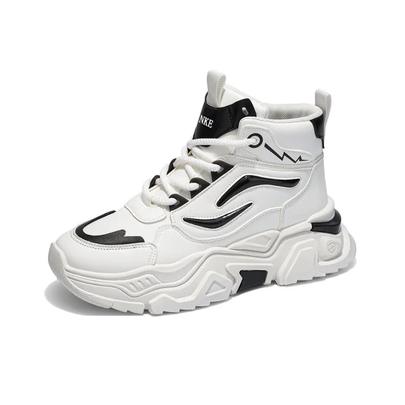 PNKE Anti Slip And Wear Resistant Height Increasing High Top Casual Shoes Men's-1