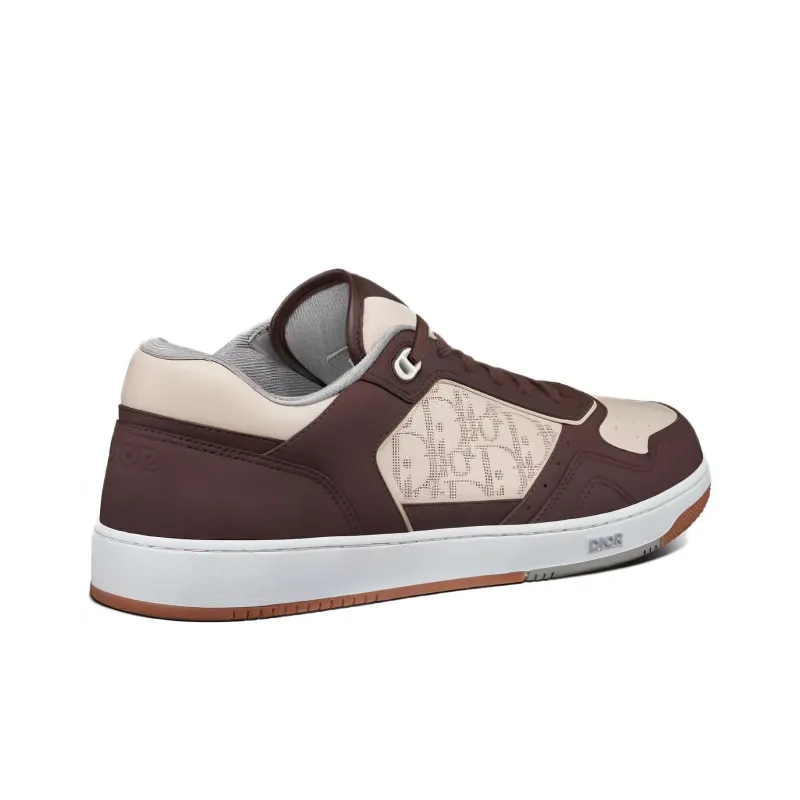 DIOR B27 Low Brown White Oblique Leather-4