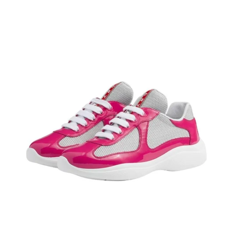 PRADA Low Top Casual Shoes Women's Pink-2