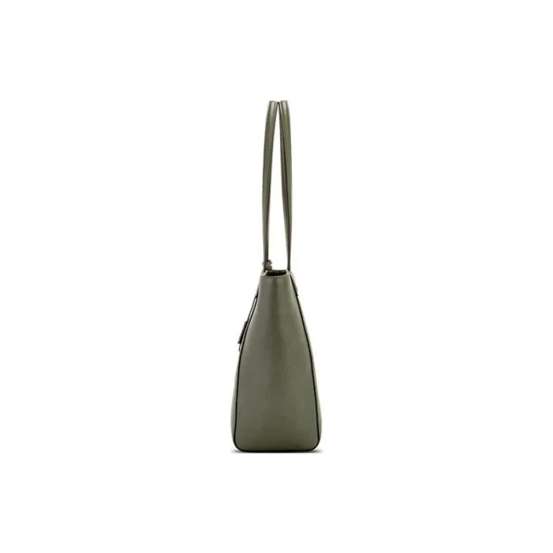 Hush Puppies Cow Leather Bonded Synthetic Leather Shoulder Bag Regular Women's Green/Black-3